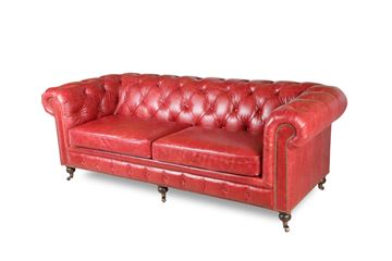 3 pers Chesterfield model Oakland - Royal Rouge 